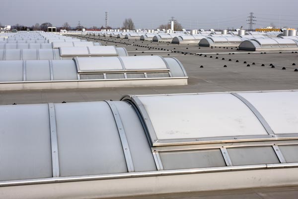 Industrial warehouse roof