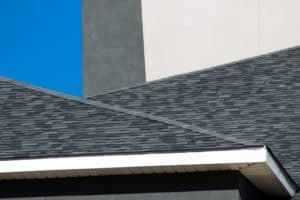 Close up of shingles on a hotel