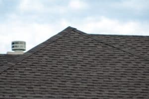 close up of a roof with new shingles