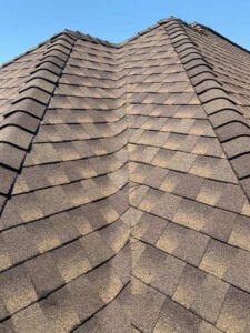 Aerial View Of A New Residential Roof On A Home