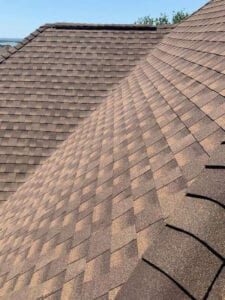 Aerial View Of A New Residential Roof On A Home