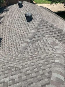 Aerial View Of A New Residential Roof On A Home