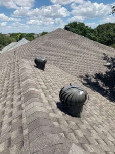 Aerial View Of A New Residential Roof On A Home