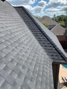 Aerial View Of A New Residential Roof On A Home