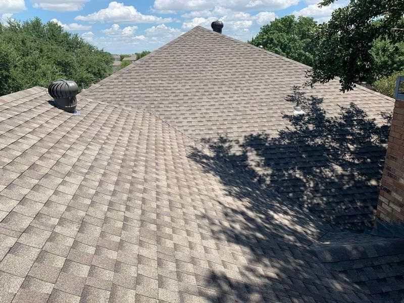 Aerial View Of A New Residential Roof On A Home