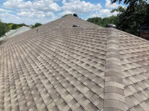 Aerial View Of A New Residential Roof On A Home