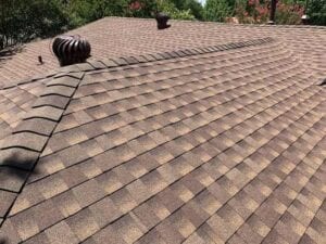 Aerial View Of A New Residential Roof On A Home