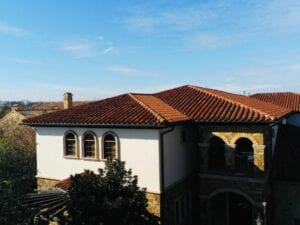 beautiful brown clay tile roofing