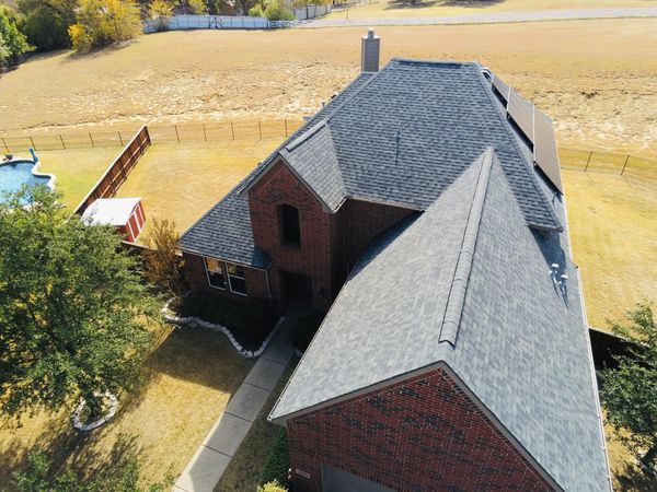 brand new shingles on a roof